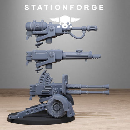 Free Guard Light Machine Gun, Imperial Army proxy miniature, artillery, 28mm heroic scale unpainted resin, view 7
