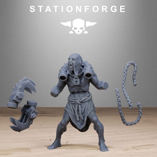 Dark Space Knights Guard Butchers, proxy miniature, infantry, 28mm heroic scale unpainted resin, view 2