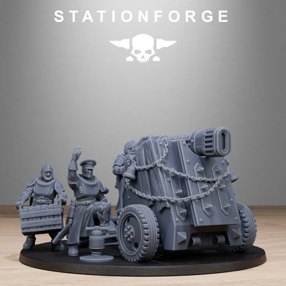 Royal Guard Light Artillery, Imperial Army proxy miniature, 28mm heroic scale unpainted resin, view 6