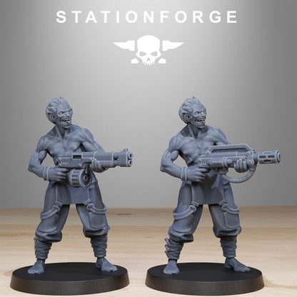 Dark Space Knights Guard Wretched (12 Units), proxy miniature, squad, 28mm heroic scale unpainted resin, view 9