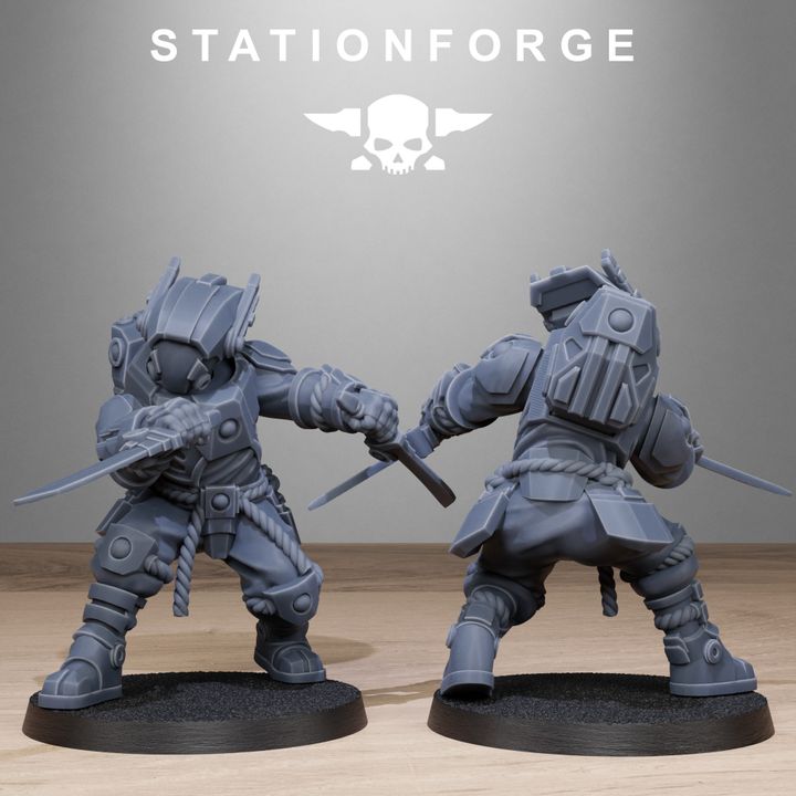 Tuai Melee Infantry, proxy miniature, 28mm heroic scale unpainted resin, view 7