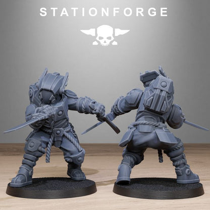 Tuai Melee Infantry, proxy miniature, 28mm heroic scale unpainted resin, view 7