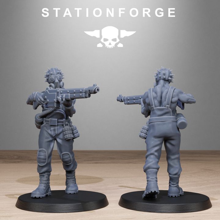 Dark Space Knights Guard Abhumans, proxy miniature, infantry, 28mm heroic scale unpainted resin, view 10