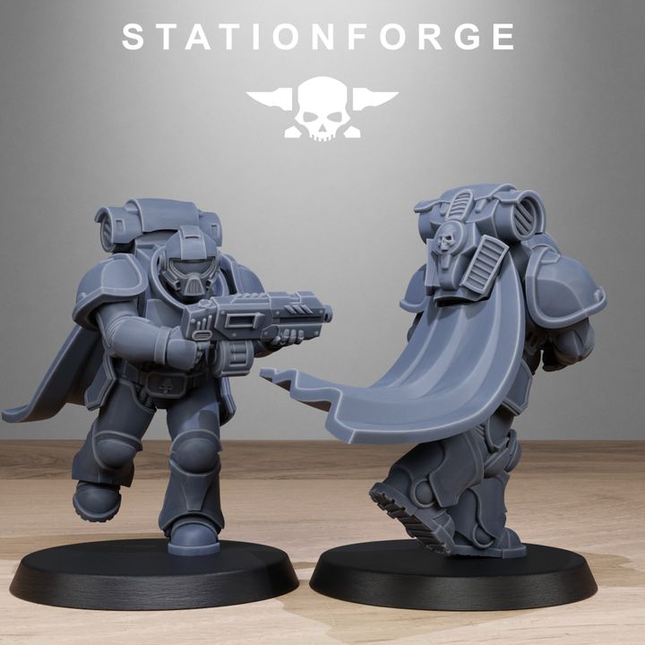 Space Knights Brutes, proxy miniature, 28mm heroic scale unpainted resin, view 6