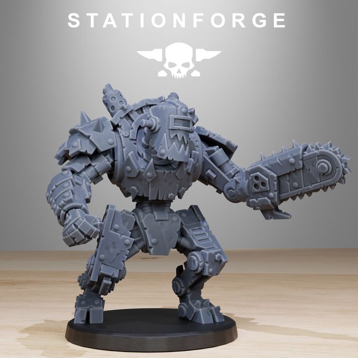 Orks Bots Infantry Modular Kit (10 Units), proxy miniature, squad, 28mm heroic scale unpainted resin, view 8