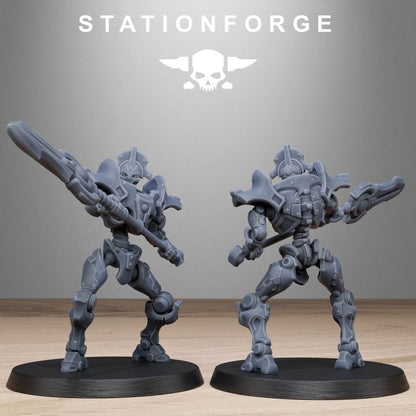 Necro Blades, proxy miniature, 28mm heroic scale unpainted resin, view 7