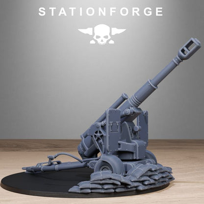 Free Guard Light Artillery, Imperial Army proxy miniature, 28mm heroic scale unpainted resin, view 2