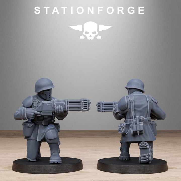 Free Guard Builder Kit, Imperial Army proxy miniature, infantry, 28mm heroic scale unpainted resin, view 6