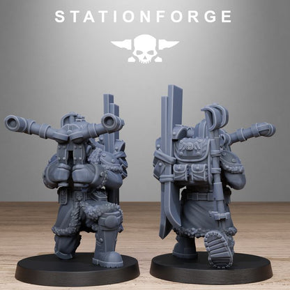 Grim Guard Frostwatch Patrol, Imperial Army proxy miniature, infantry, 28mm heroic scale unpainted resin, view 10