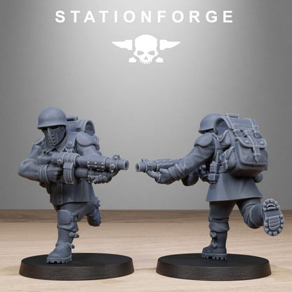 Free Guard Builder Kit, Imperial Army proxy miniature, infantry, 28mm heroic scale unpainted resin, view 4