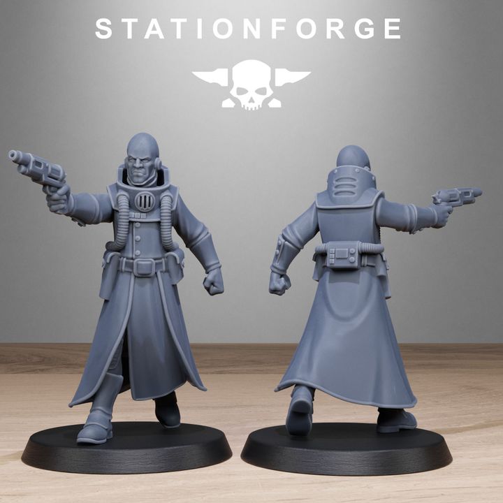 Inquisition Seers, 28mm heroic scale unpainted resin, view 8