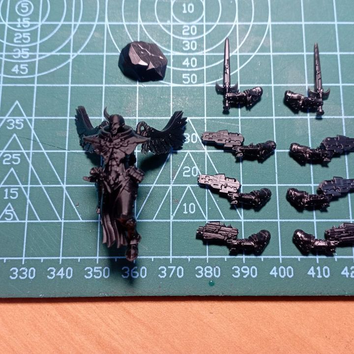 Dark Space Knights Airborne Witches Squad, proxy miniature, 28mm heroic scale unpainted resin, view 4