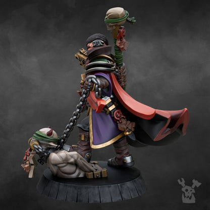 Investigator George Rebelhorse, Inquisition proxy miniature, 28mm heroic scale unpainted resin, view 4