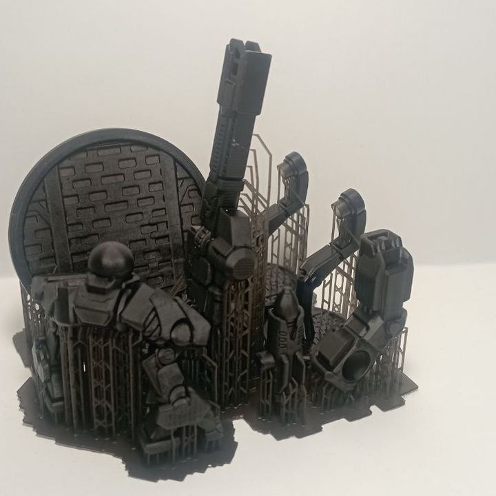 Tuai Cloud Hammer Qx1, proxy miniature, weapons, 28mm heroic scale unpainted resin, view 9
