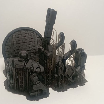 Tuai Cloud Hammer Qx1, proxy miniature, weapons, 28mm heroic scale unpainted resin, view 9