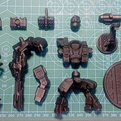 Tuai Cloud Hammer Qx1, proxy miniature, weapons, 28mm heroic scale unpainted resin, view 10