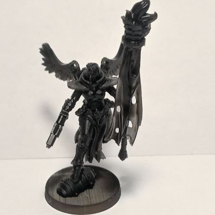 Dark Space Knights Airborne Witches Squad, proxy miniature, 28mm heroic scale unpainted resin, view 6