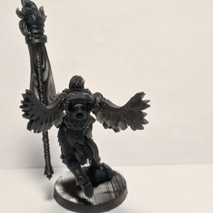 Dark Space Knights Airborne Witches Squad, proxy miniature, 28mm heroic scale unpainted resin, view 7
