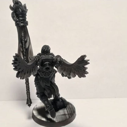 Dark Space Knights Airborne Witches Squad, proxy miniature, 28mm heroic scale unpainted resin, view 7