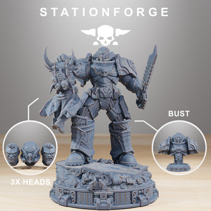 Space Knights Collectible Bust, proxy miniature, 28mm heroic scale unpainted resin