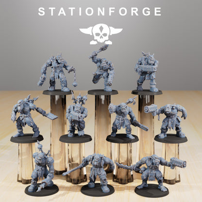 Orks Plague Spreadaz, proxy miniature, 28mm heroic scale unpainted resin