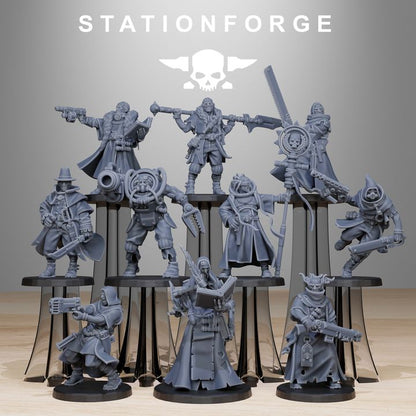 Inquisition Mercenaries (10 Units), 28mm heroic scale unpainted resin
