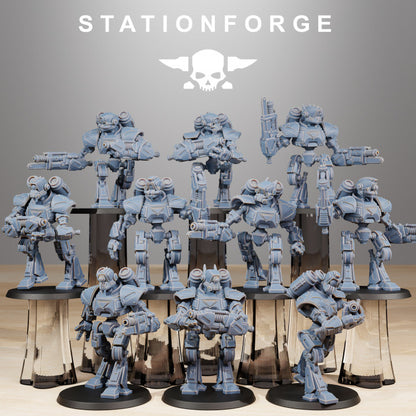 Tech Priests Scavenger Mechanods (10 Units), 28mm heroic scale unpainted resin