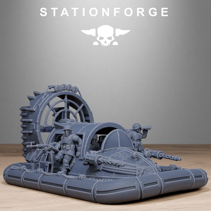 Free Guard Hovercraft, Imperial Army proxy miniature, infantry, 28mm heroic scale unpainted resin