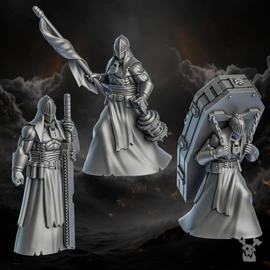 Battle Sisters Grimms, proxy miniature, 28mm heroic scale unpainted resin