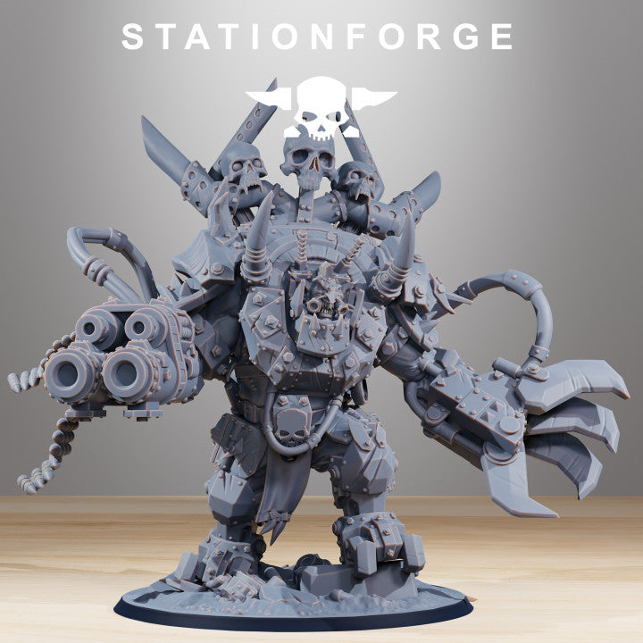 Orks Troll Boss With Axe, proxy miniature, character, 28mm heroic scale unpainted resin