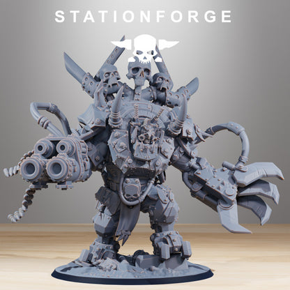Orks Troll Boss With Axe, proxy miniature, character, 28mm heroic scale unpainted resin