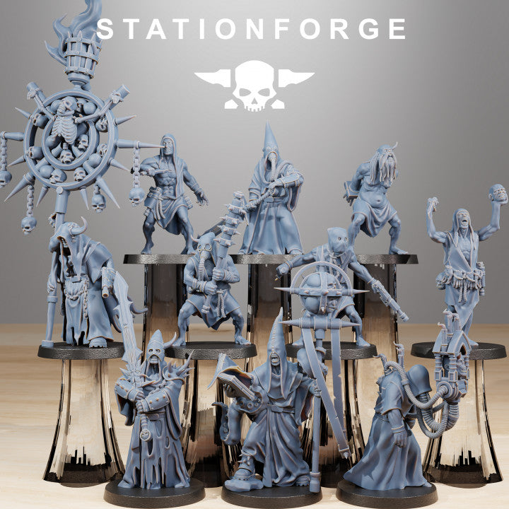 Dark Space Knights Guard Fanatics (10 Units), proxy miniature, squad, 28mm heroic scale unpainted resin