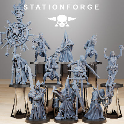 Dark Space Knights Guard Fanatics (10 Units), proxy miniature, squad, 28mm heroic scale unpainted resin
