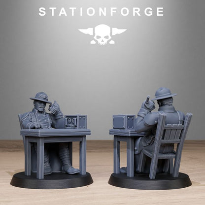 Grim Guard Chill Squad, Imperial Army proxy miniature, 28mm heroic scale unpainted resin, view 5