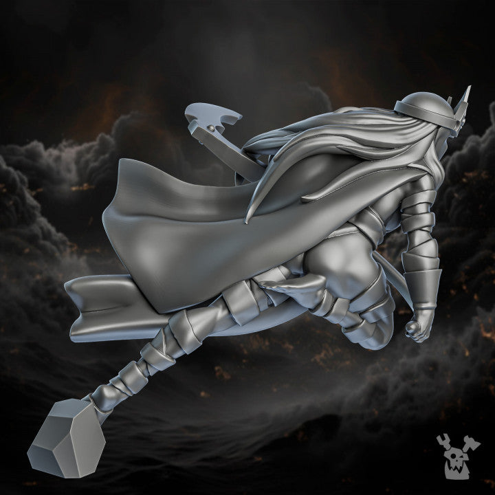 Battle Sisters Assassin Sister, proxy miniature, scout, 28mm heroic scale unpainted resin, view 3
