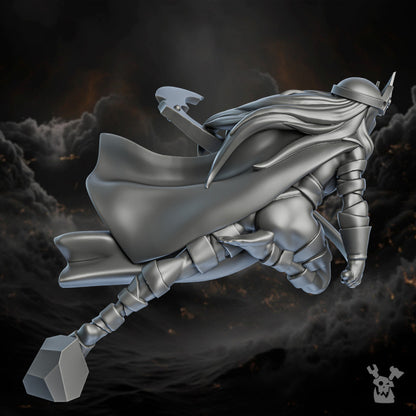 Battle Sisters Assassin Sister, proxy miniature, scout, 28mm heroic scale unpainted resin, view 3