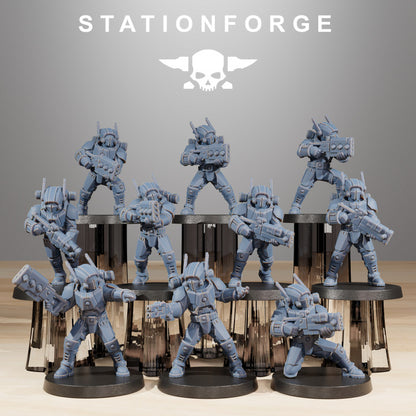 Tuai Clone Infantry (10 Units), proxy miniature, squad, 28mm heroic scale unpainted resin