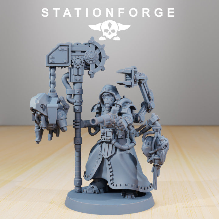 Scavenger Scrapper, Tech Priests proxy miniature, 28mm heroic scale unpainted resin