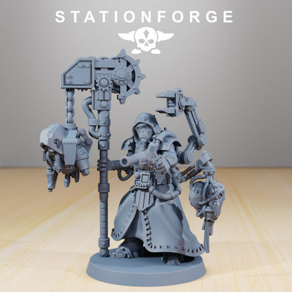 Scavenger Scrapper, Tech Priests proxy miniature, 28mm heroic scale unpainted resin