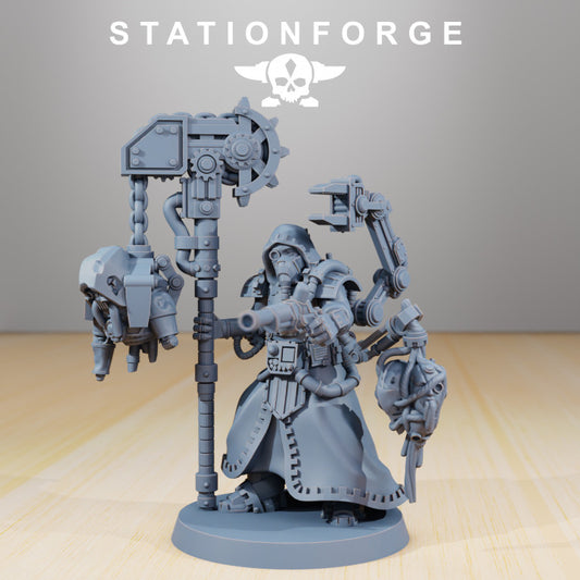 Scavenger Scrapper, Tech Priests proxy miniature, 28mm heroic scale unpainted resin