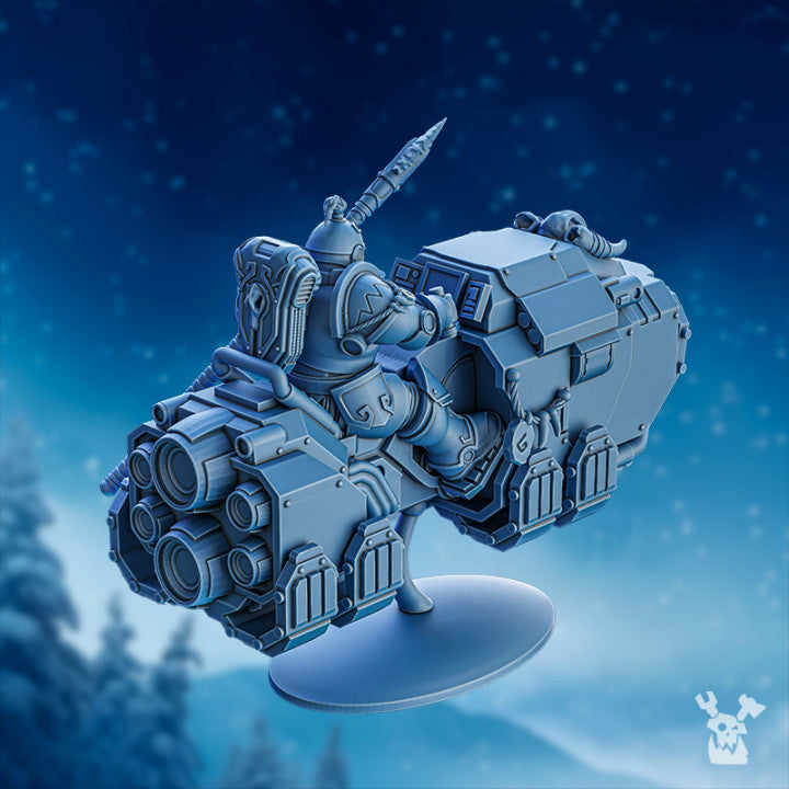 Wolf Knights Bike Squad, proxy miniature, 28mm heroic scale unpainted resin, view 7