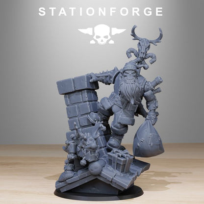 Orks Claus, proxy miniature, 28mm heroic scale unpainted resin