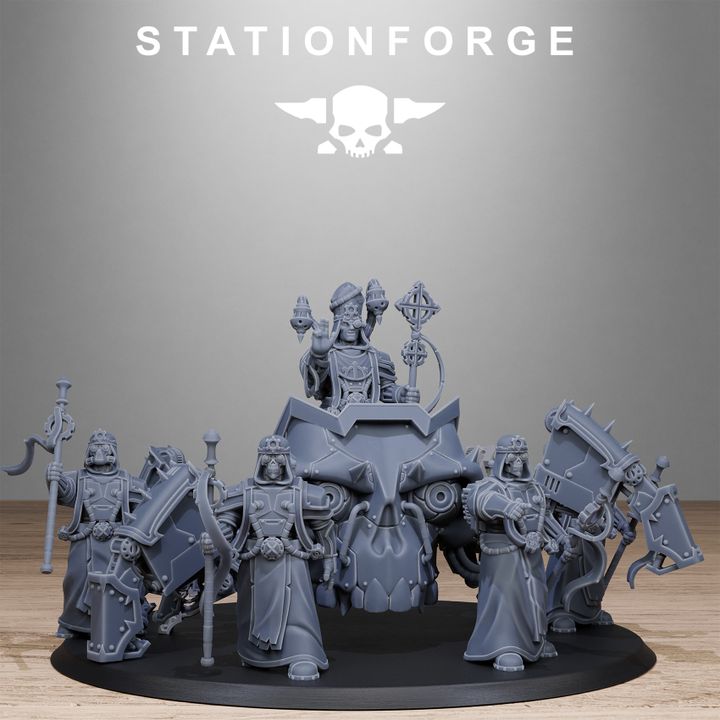 Scavenger Lectern Walker, Tech Priests proxy miniature, 28mm heroic scale unpainted resin