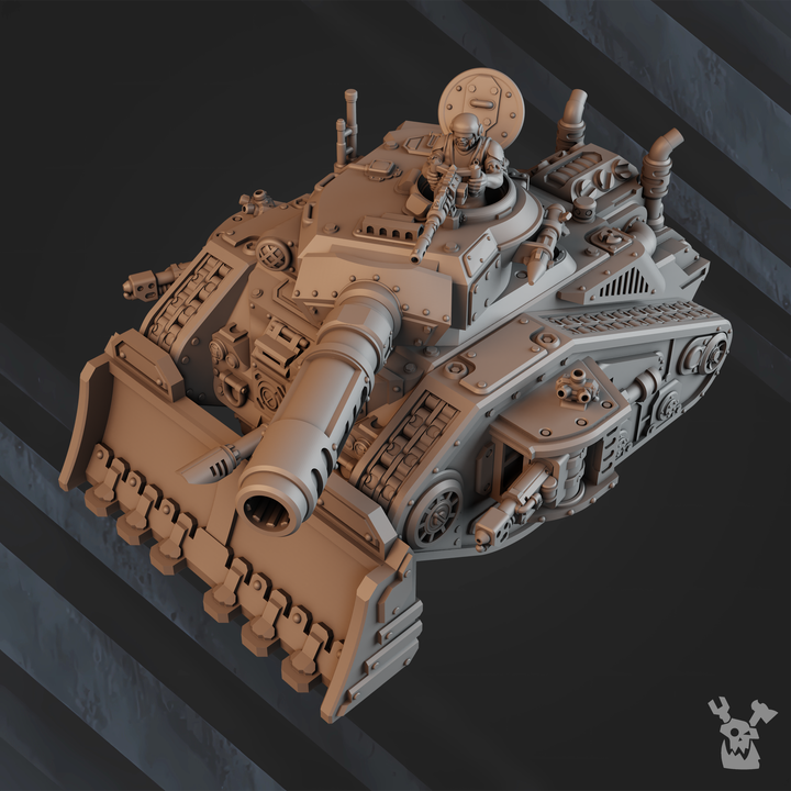 Regius Guard Battle Tank Lethal Rage Lr6, Imperial Army proxy miniature, 28mm heroic scale unpainted resin