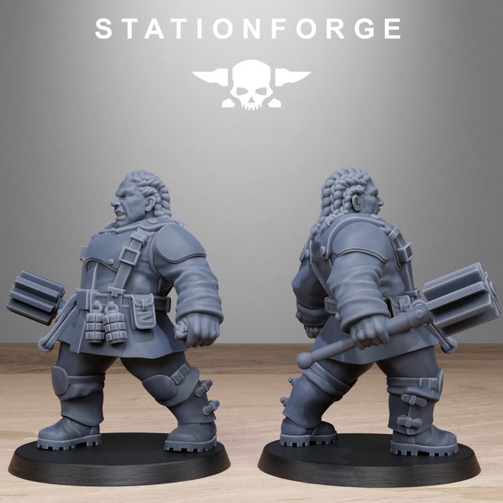 Free Guard Mutant Sisters, Imperial Army proxy miniature, infantry, 28mm heroic scale unpainted resin, view 6