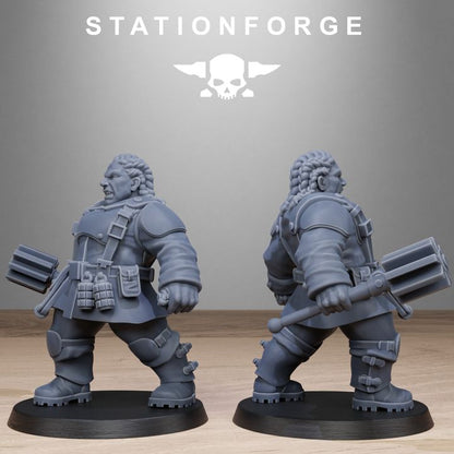Free Guard Mutant Sisters, Imperial Army proxy miniature, infantry, 28mm heroic scale unpainted resin, view 6
