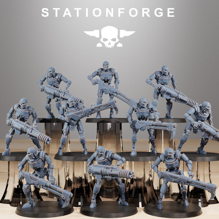 Necro X1 Infantry (10 Units), proxy miniature, squad, 28mm heroic scale unpainted resin