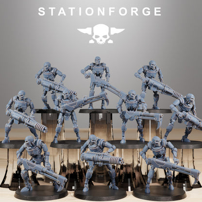 Necro X1 Infantry (10 Units), proxy miniature, squad, 28mm heroic scale unpainted resin
