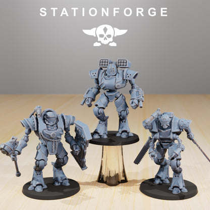 Tech Priests Scavenger Exutars (3 Units), 28mm heroic scale unpainted resin