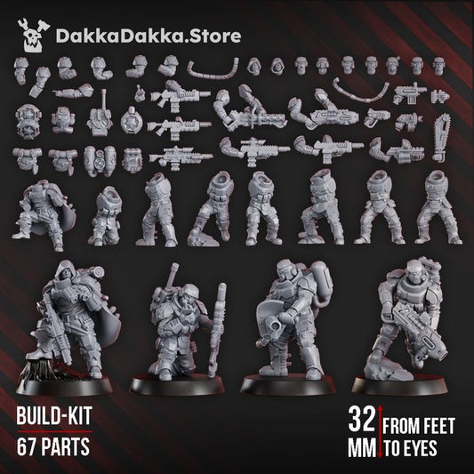 Phaeton Guard Special Forces, Imperial Army proxy miniature, infantry, 28mm heroic scale unpainted resin
